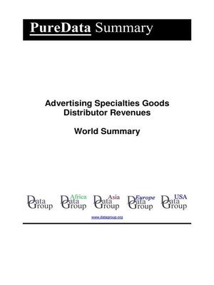 cover image of Advertising Specialties Goods Distributor Revenues World Summary